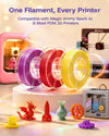 Magic Jimmy PLA Filament for 3D Printer, 1.75mm(±0.03mm) Multicolor PLA Bundle, Tangle-Free Vacuum-Sealed, Compatible with Magic Jimmy Spark AI & Most FDM 3D Printers 8-Pack - Magic Jimmy